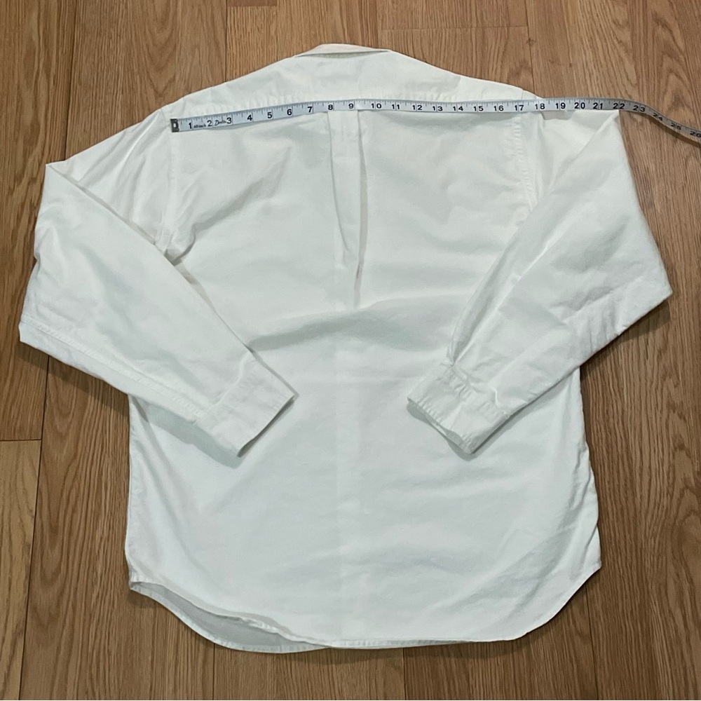 Polo Ralph Lauren Youth 20 Long Sleeve Button Down Shirt White Preppy Office - Picture 8 of 10